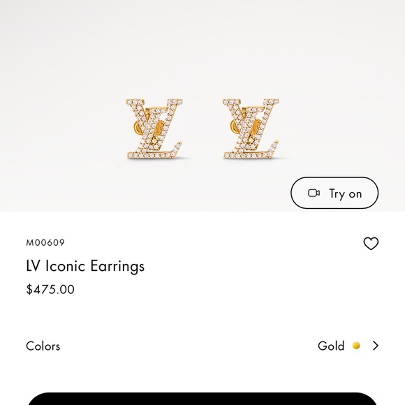 Cute Sparkling Gold Stud Earrings - Picture 8 of 8